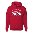 thumbnail image 1 of Wild Bobby My Favorite People Call Me PAPA Father's Day Unisex Graphic Hoodie Sweatshirt, Red, 3X-Large, 1 of 5