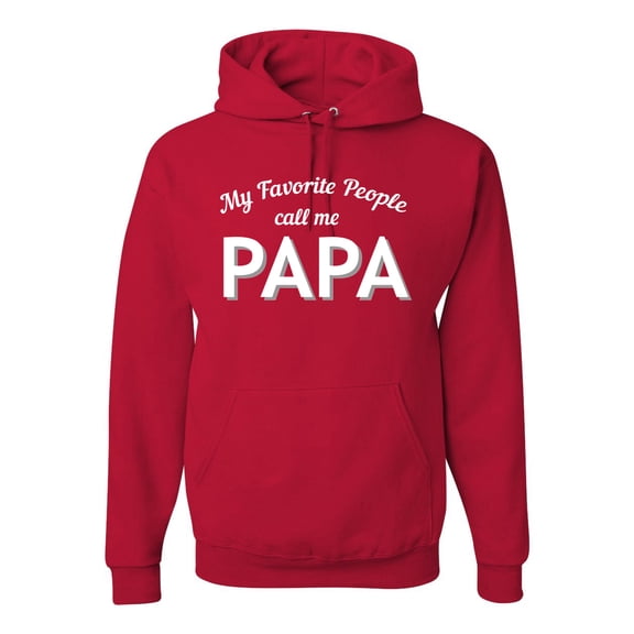 Wild Bobby My Favorite People Call Me PAPA Father's Day Unisex Graphic Hoodie Sweatshirt, Red, Medium