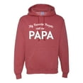 thumbnail image 1 of Wild Bobby My Favorite People Call Me PAPA Father's Day Unisex Graphic Hoodie Sweatshirt, Vintage Heather Red, Small, 1 of 5