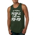 thumbnail image 1 of Wild Bobby,My Favorite People Call Me Pop-Pop Father Dad Grandpa Gift, Father's Day, Men Graphic Tank Top, Forest Green, 3XL, 1 of 3