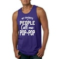 thumbnail image 1 of Wild Bobby,My Favorite People Call Me Pop-Pop Father Dad Grandpa Gift, Father's Day, Men Graphic Tank Top, Purple, 2XL, 1 of 3