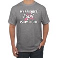 thumbnail image 1 of Wild Bobby My Friend's Fight Is My Fight | Breast Cancer Pink Ribbon Fight Family Support Breast Cancer Awareness Men Tee, 1 of 6