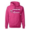 thumbnail image 1 of Wild Bobby My God is Stronger Than Breast Cancer Paint Splatter Cross Breast Cancer Awareness Unisex Hoodie Sweatshirt, Fuschia, XX-Large, 1 of 6