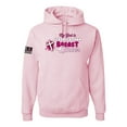 thumbnail image 1 of Wild Bobby My God is Stronger Than Breast Cancer Paint Splatter Cross US Flag Breast Cancer Awareness Unisex Hoodie Sweatshirt, Light Pink, XX-Large, 1 of 5