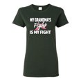 thumbnail image 1 of Wild Bobby My Grandma's Fight Is My Fight | Breast Cancer Pink Ribbon Fight Family Support Breast Cancer Awareness Women Graphic Tee, 1 of 6