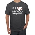thumbnail image 1 of Wild Bobby, My Heart Is On That Baseball Field, Sports, Men Graphic Tee, Heather Black, XX-Large, 1 of 4