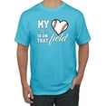 thumbnail image 1 of Wild Bobby, My Heart Is On That Baseball Field, Sports, Men Graphic Tee, Light Turquoise, 3X-Large, 1 of 4