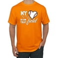 thumbnail image 1 of Wild Bobby, My Heart Is On That Baseball Field, Sports, Men Graphic Tee, Orange, Small, 1 of 4