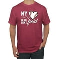 thumbnail image 1 of Wild Bobby, My Heart Is On That Baseball Field, Sports, Men Graphic Tee, Vintage Heather Red, Small, 1 of 4