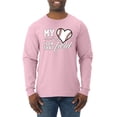 thumbnail image 1 of Wild Bobby, My Heart Is On That Baseball Field, Sports, Men Long Sleeve Shirt, Light Pink, XX-Large, 1 of 4
