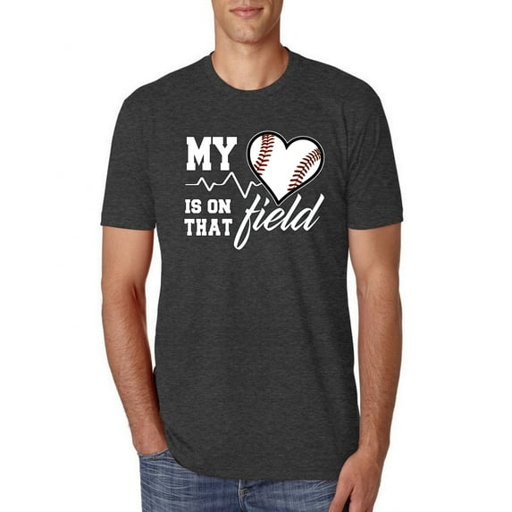 Wild Bobby, My Heart Is On That Baseball Field, Sports, Men Premium Tri Blend Tee, Vintage Black, XX-Large