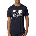 thumbnail image 1 of Wild Bobby, My Heart Is On That Baseball Field, Sports, Men Premium Tri Blend Tee, Vintage Navy, XX-Large, 1 of 4