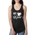 thumbnail image 1 of Wild Bobby, My Heart Is On That Baseball Field, Sports, Women Racerback Tank Top, Black, Medium, 1 of 4