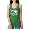 thumbnail image 1 of Wild Bobby, My Heart Is On That Baseball Field, Sports, Women Racerback Tank Top, Kelly, Medium, 1 of 4