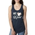 thumbnail image 1 of Wild Bobby, My Heart Is On That Baseball Field, Sports, Women Racerback Tank Top, Navy, Medium, 1 of 4