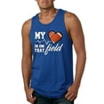 thumbnail image 1 of Wild Bobby, My Heart Is On That Football Field, Sports, Men Graphic Tank Top, Royal, 3X-Large, 1 of 4