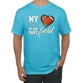 thumbnail image 1 of Wild Bobby, My Heart Is On That Football Field, Sports, Men Graphic Tee, Light Turquoise, X-Large, 1 of 4