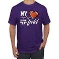 thumbnail image 1 of Wild Bobby, My Heart Is On That Football Field, Sports, Men Graphic Tee, Purple, 4X-Large, 1 of 4