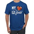 thumbnail image 1 of Wild Bobby, My Heart Is On That Football Field, Sports, Men Graphic Tee, Royal, 5X-Large, 1 of 4