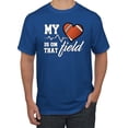 thumbnail image 1 of Wild Bobby, My Heart Is On That Football Field, Sports, Men Graphic Tee, Royal, Small, 1 of 4