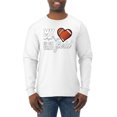 thumbnail image 1 of Wild Bobby, My Heart Is On That Football Field, Sports, Men Long Sleeve Shirt, White, 3X-Large, 1 of 4