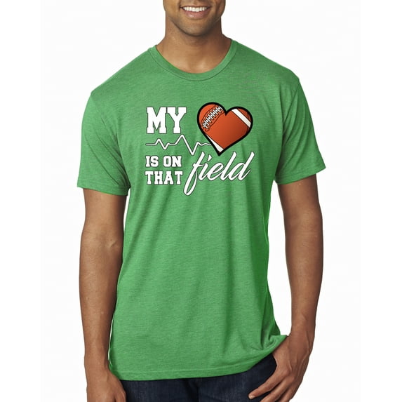 Wild Bobby, My Heart Is On That Football Field, Sports, Men Premium Tri Blend Tee, Envy, Small