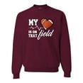 thumbnail image 1 of Wild Bobby, My Heart Is On That Football Field, Sports, Unisex Crewneck Graphic Sweatshirt, Maroon, XX-Large, 1 of 4