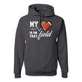 thumbnail image 1 of Wild Bobby, My Heart Is On That Football Field, Sports, Unisex Graphic Hoodie Sweatshirt, Charcoal, 3X-Large, 1 of 4