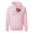 thumbnail image 1 of Wild Bobby, My Heart Is On That Football Field, Sports, Unisex Graphic Hoodie Sweatshirt, Light Pink, 3X-Large, 1 of 4