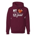 thumbnail image 1 of Wild Bobby, My Heart Is On That Football Field, Sports, Unisex Graphic Hoodie Sweatshirt, Maroon, X-Large, 1 of 4