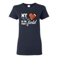 thumbnail image 1 of Wild Bobby, My Heart Is On That Football Field, Sports, Women Graphic Tee, Navy, XX-Large, 1 of 4