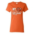 thumbnail image 1 of Wild Bobby, My Heart Is On That Football Field, Sports, Women Graphic Tee, Orange, X-Large, 1 of 4