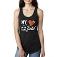 thumbnail image 1 of Wild Bobby, My Heart Is On That Football Field, Sports, Women Racerback Tank Top, Black, Small, 1 of 4