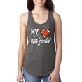 thumbnail image 1 of Wild Bobby, My Heart Is On That Football Field, Sports, Women Racerback Tank Top, Dark Grey, Small, 1 of 4