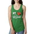 thumbnail image 1 of Wild Bobby, My Heart Is On That Football Field, Sports, Women Racerback Tank Top, Kelly, Small, 1 of 4