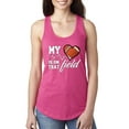 thumbnail image 1 of Wild Bobby, My Heart Is On That Football Field, Sports, Women Racerback Tank Top, Raspberry, Small, 1 of 4