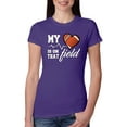 thumbnail image 1 of Wild Bobby, My Heart Is On That Football Field, Sports, Women Slim Fit Junior Tee, Purple Rush, XX-Large, 1 of 4