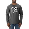 thumbnail image 1 of Wild Bobby, My Heart Is On That Soccer Field, Sports, Men Long Sleeve Shirt, Heather Black, Large, 1 of 4
