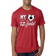 thumbnail image 1 of Wild Bobby, My Heart Is On That Soccer Field, Sports, Men Premium Tri Blend Tee, Vintage Red, Small, 1 of 4