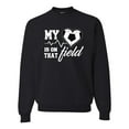 thumbnail image 1 of Wild Bobby, My Heart Is On That Soccer Field, Sports, Unisex Crewneck Graphic Sweatshirt, Black, Small, 1 of 4
