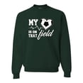 thumbnail image 1 of Wild Bobby, My Heart Is On That Soccer Field, Sports, Unisex Crewneck Graphic Sweatshirt, Forest Green, Large, 1 of 4