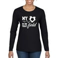 thumbnail image 1 of Wild Bobby, My Heart Is On That Soccer Field, Sports, Women Graphic Long Sleeve Tee, Black, Small, 1 of 4