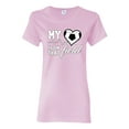 thumbnail image 1 of Wild Bobby, My Heart Is On That Soccer Field, Sports, Women Graphic Tee, Light Pink, XX-Large, 1 of 4