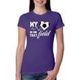 thumbnail image 1 of Wild Bobby, My Heart Is On That Soccer Field, Sports, Women Slim Fit Junior Tee, Purple Rush, X-Large, 1 of 4