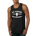 thumbnail image 1 of Wild Bobby, My Lifeguard Walks on Water Jesus Christ Bible | Mens Inspirational/Christian Graphic Tank Top, Black, Small, 1 of 3