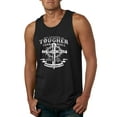 thumbnail image 1 of Wild Bobby, My Savior Is Tougher Than Nails Revelation 1:18, Inspirational Christian, Men Graphic Tank Top, Black, Small, 1 of 5