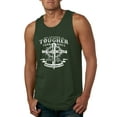 thumbnail image 1 of Wild Bobby, My Savior Is Tougher Than Nails Revelation 1:18, Inspirational Christian, Men Graphic Tank Top, Forest Green, Small, 1 of 5