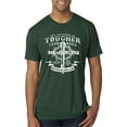 thumbnail image 1 of Wild Bobby, My Savior Is Tougher Than Nails Revelation 1:18, Inspirational Christian, Men Premium Tri Blend Tee, Forest Green, Small, 1 of 5