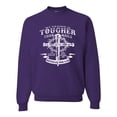 thumbnail image 1 of Wild Bobby, My Savior Is Tougher Than Nails Revelation 1:18, Inspirational Christian, Unisex Crewneck Graphic Sweatshirt, Purple, 3X-Large, 1 of 5