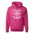 thumbnail image 1 of Wild Bobby, My Savior Is Tougher Than Nails Revelation 1:18, Inspirational Christian, Unisex Graphic Hoodie Sweatshirt, Fuschia, 3X-Large, 1 of 5